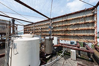 Abandoned Hotel Tropical Machinery on Roof