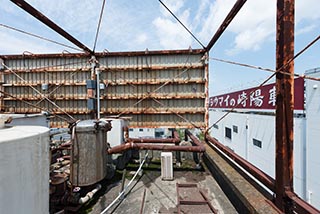 Abandoned Hotel Tropical Machinery on Roof