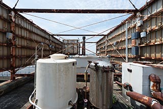 Abandoned Hotel Tropical Machinery on Roof