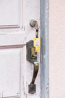 Key in Door of Abandoned Love Hotel Dreamy