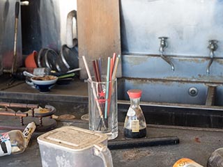 Kitchen of abandoned Japanese Restaurant