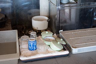 Counter of Abandoned Japanese Restaurant