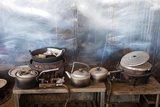 Stove in abandoned Japanese Restaurant