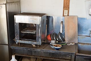 Kitchen of abandoned Japanese Restaurant