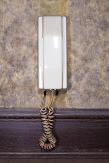 Telephone in waiting room of Queen Château Soapland