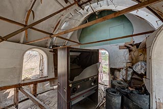 Abandoned Cow Shaped Building Interior