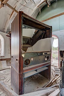 Abandoned Cow Shaped Building Interior