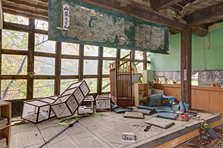 Abandoned Japanese Restaurant Interior