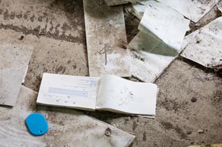 Receipt Book in Abandoned Japanese Restaurant