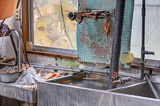 Filthy Abandoned Restaurant Kitchen