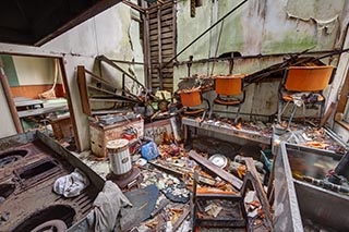 Filthy Abandoned Restaurant Kitchen