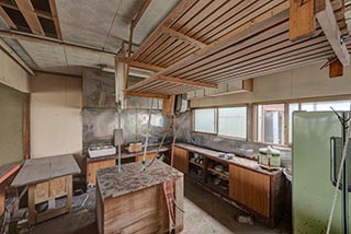 Abandoned Seafood Restaurant Kitchen