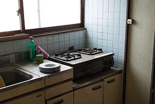 Abandoned Japanese House Kitchen