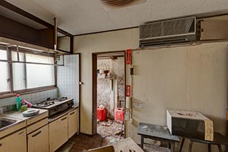 Abandoned Japanese House Kitchen