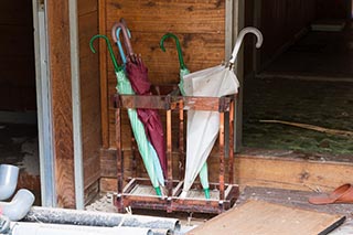 Abandoned Shin-Hato no Yu Onsen Umbrella Stand