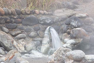 Steaming Hot Spring at Abandoned Shin-Hato no Yu Onsen