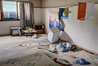 Collapsing Floor in Abandoned Shiokari Onsen Youth Hostel