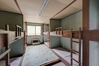 Bunk Beds in Abandoned Shiokari Onsen Youth Hostel