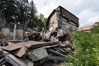 Collapsing Building at Abandoned Shiokari Onsen