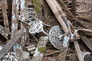 Collapsing Terrace of Abandoned Sun Park Hotel