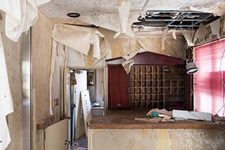 Abandoned Sun Park Hotel Front Desk