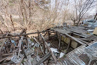 Collapsing Terrace of Abandoned Sun Park Hotel