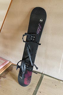 Snowboard in Abandoned Minshuku