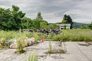 Demolished Building and Garbage near Abandoned Sanchou Minshuku