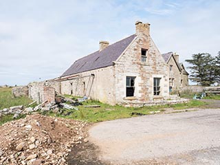 abandoned stone storehouse in Scotland