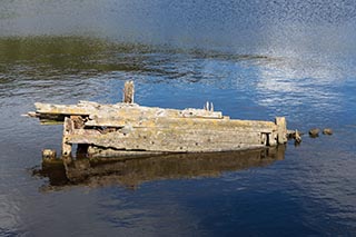 Wrecked Boat in Bowling Harbour, Scotland