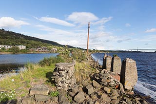 Breakwater at Bowling Harbour, Scotland