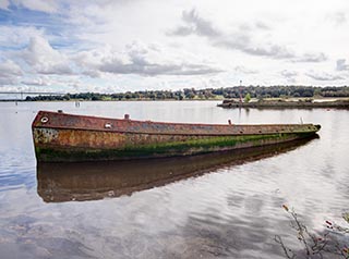 Abandoned Boat in Bowling Harbour, Scotland