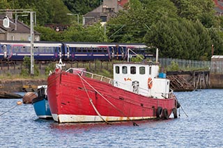 Fishing Boat in Bowling Harbour, Scotland