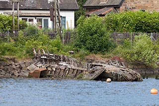 Abandoned Boat in Bowling Harbour, Scotland