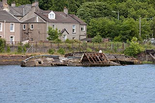 Abandoned Boat in Bowling Harbour, Scotland