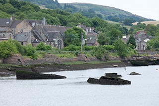 Abandoned Boats in Bowling Harbour, Scotland