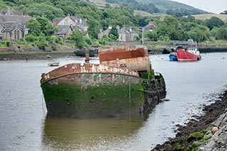 Abandoned Boat in Bowling Harbour, Scotland