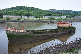 Abandoned Boat in Bowling Harbour, Scotland