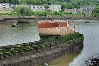 Abandoned Boat in Bowling Harbour, Scotland