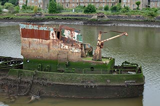 Abandoned Boat in Bowling Harbour, Scotland