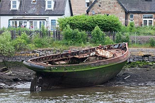 Abandoned Boat in Bowling Harbour, Scotland