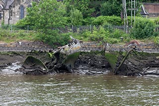 Abandoned Boats in Bowling Harbour, Scotland