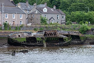 Abandoned Boats in Bowling Harbour, Scotland