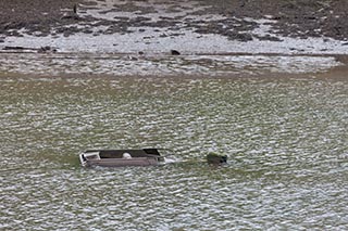 Abandoned Boat in Bowling Harbour, Scotland