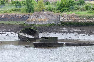 Abandoned Boats in Bowling Harbour, Scotland