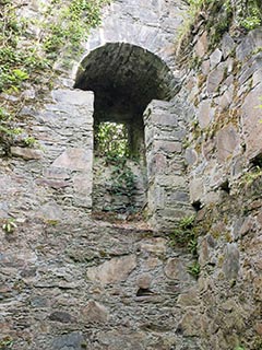 window inside ruined tower