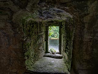 interior of tower, Innis Chonnel Castle