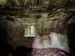 interior of tower, Innis Chonnel Castle