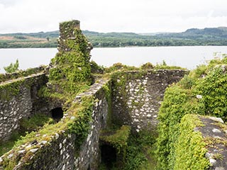 courtyard and great hall seen from battlements