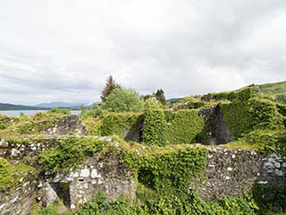 wall of great hall seen from above